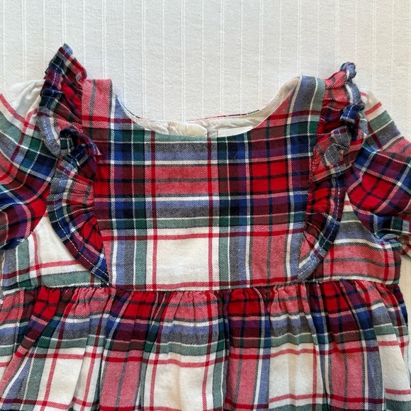 Gap 6-12 Month Red Plaid Flannel Holiday Dress - Picture 4 of 6